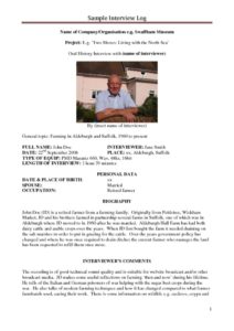 thumbnail of Oral-History-Sample-Interview-Log