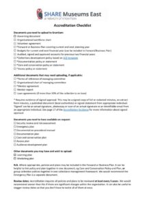 thumbnail of SHARE Accreditation Checklist